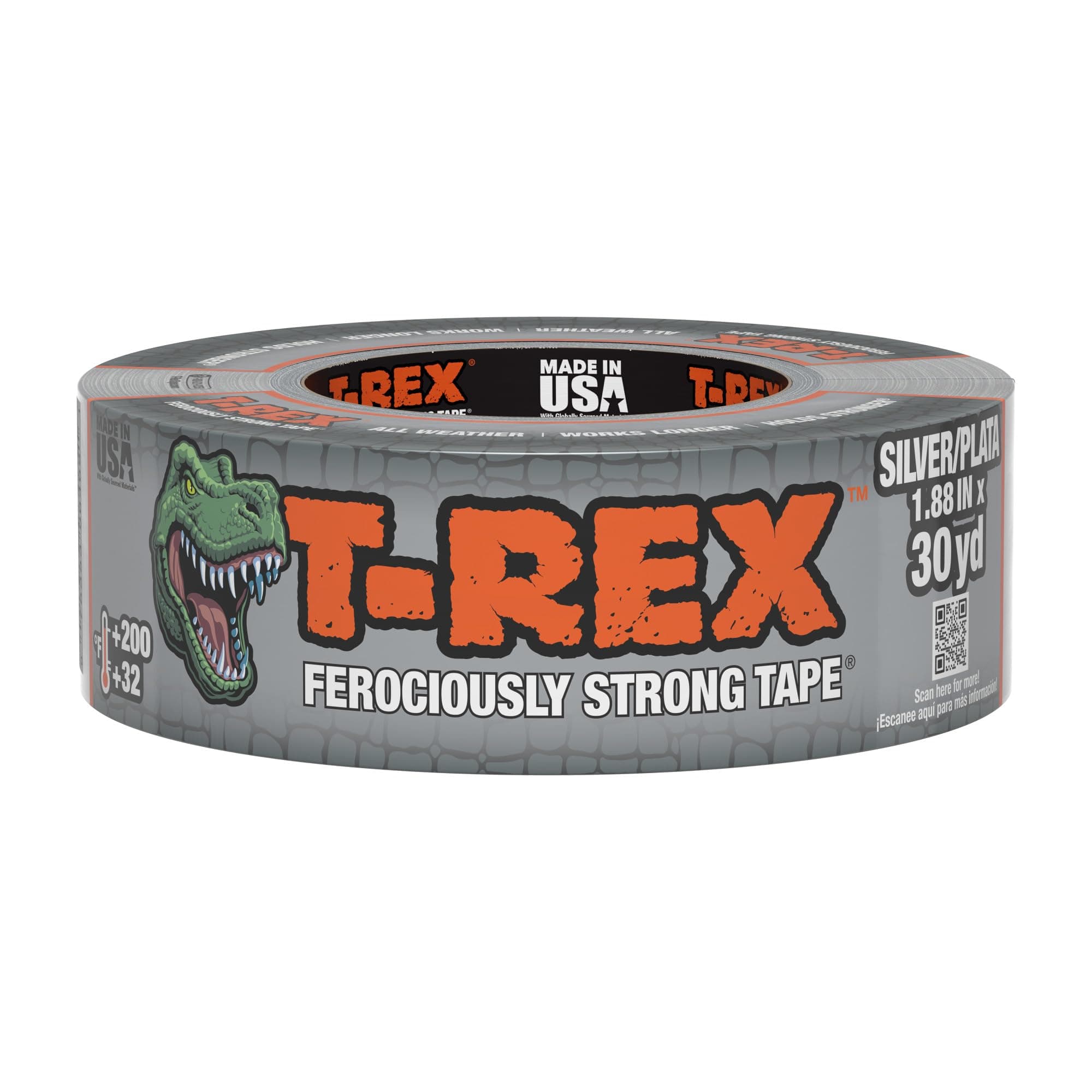 1.88" x 30-yd T-Rex Tape Heavy Duty Duct Tape (Gunmetal Gray)