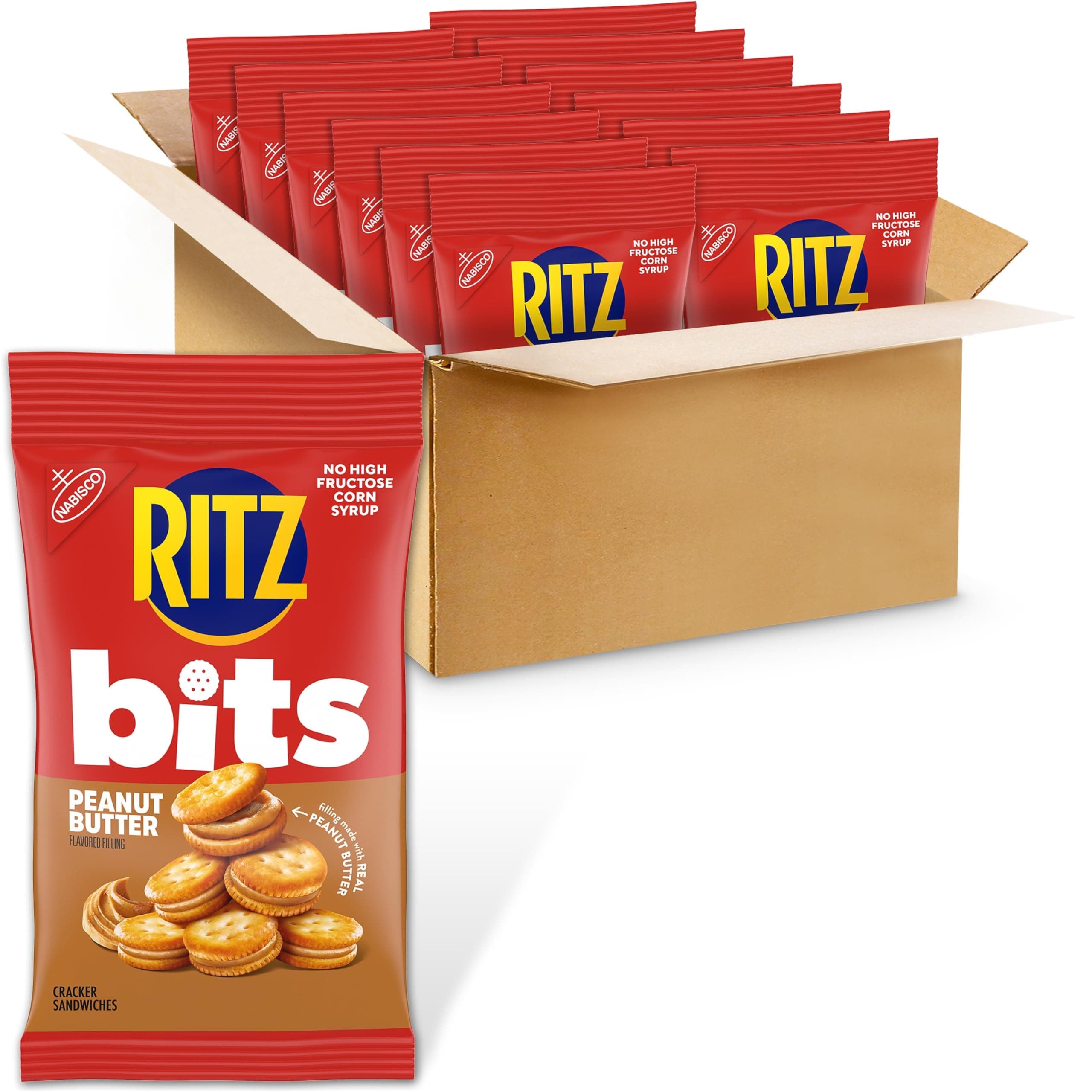 12-pk 3-oz RITZ Bits Peanut Butter Sandwich Crackers