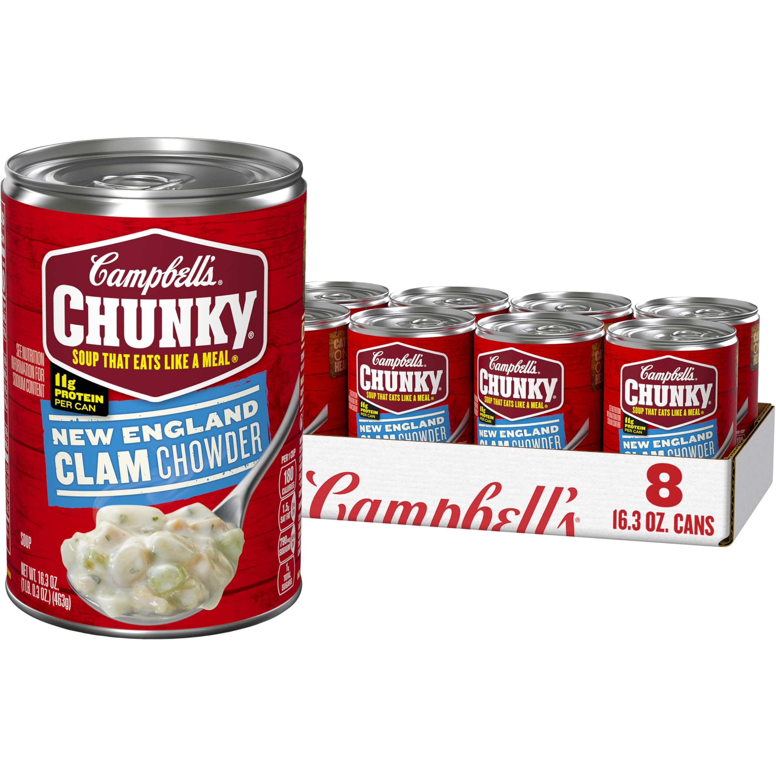 8-Pk 16.3-Oz Campbell’s Chunky Soup New England Clam Chowder