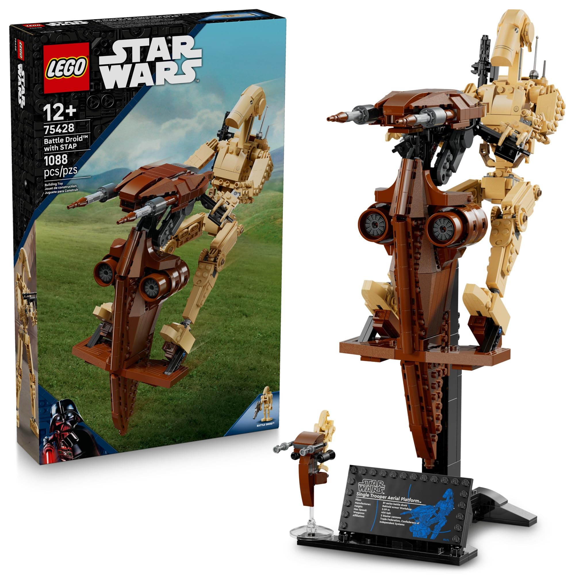 1088-pc LEGO Star Wars: The Phantom Menace Battle Droid w/ STAP (75428)