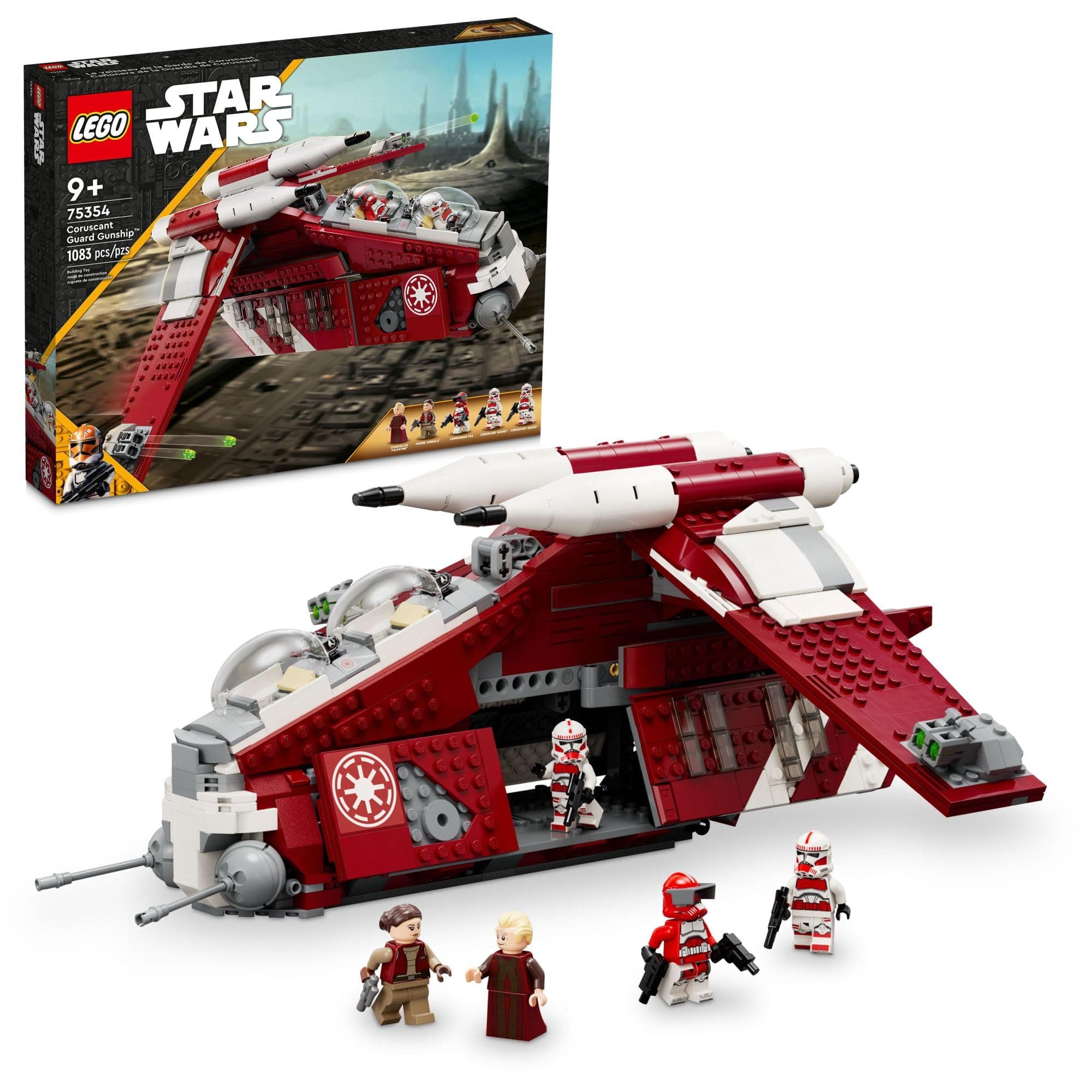 1083-Piece LEGO Star Wars: The Clone Wars Coruscant Guard Gunship Building Toy