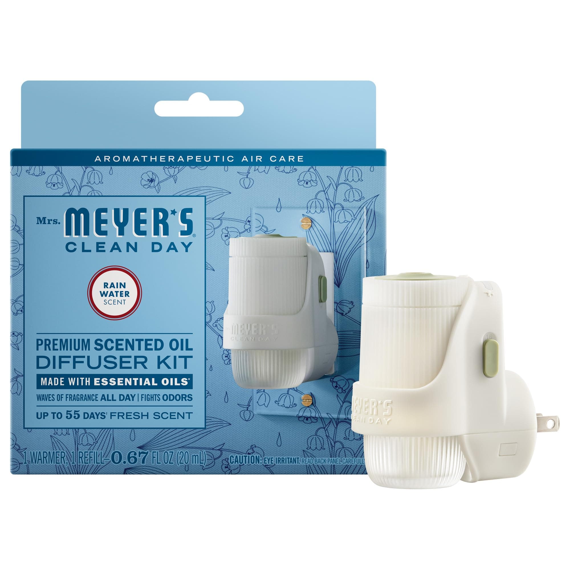 Mrs. Meyer's Clean Day Premium Scented Oil Diffuser Kit (Rain Water)