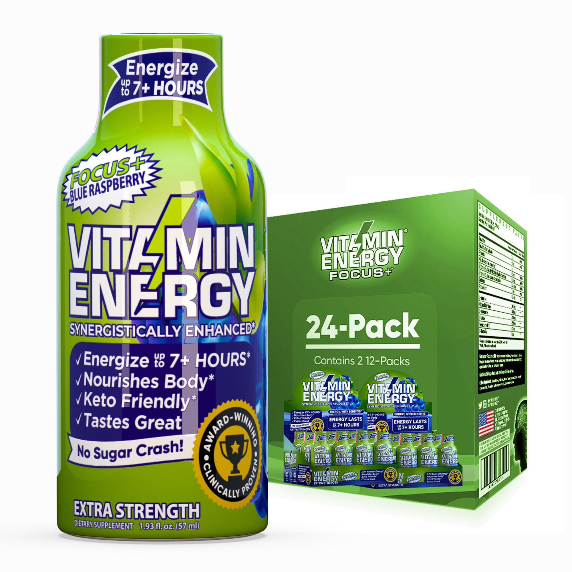 24-Pk 1.93-Oz Vitamin Energy Shots (Various)