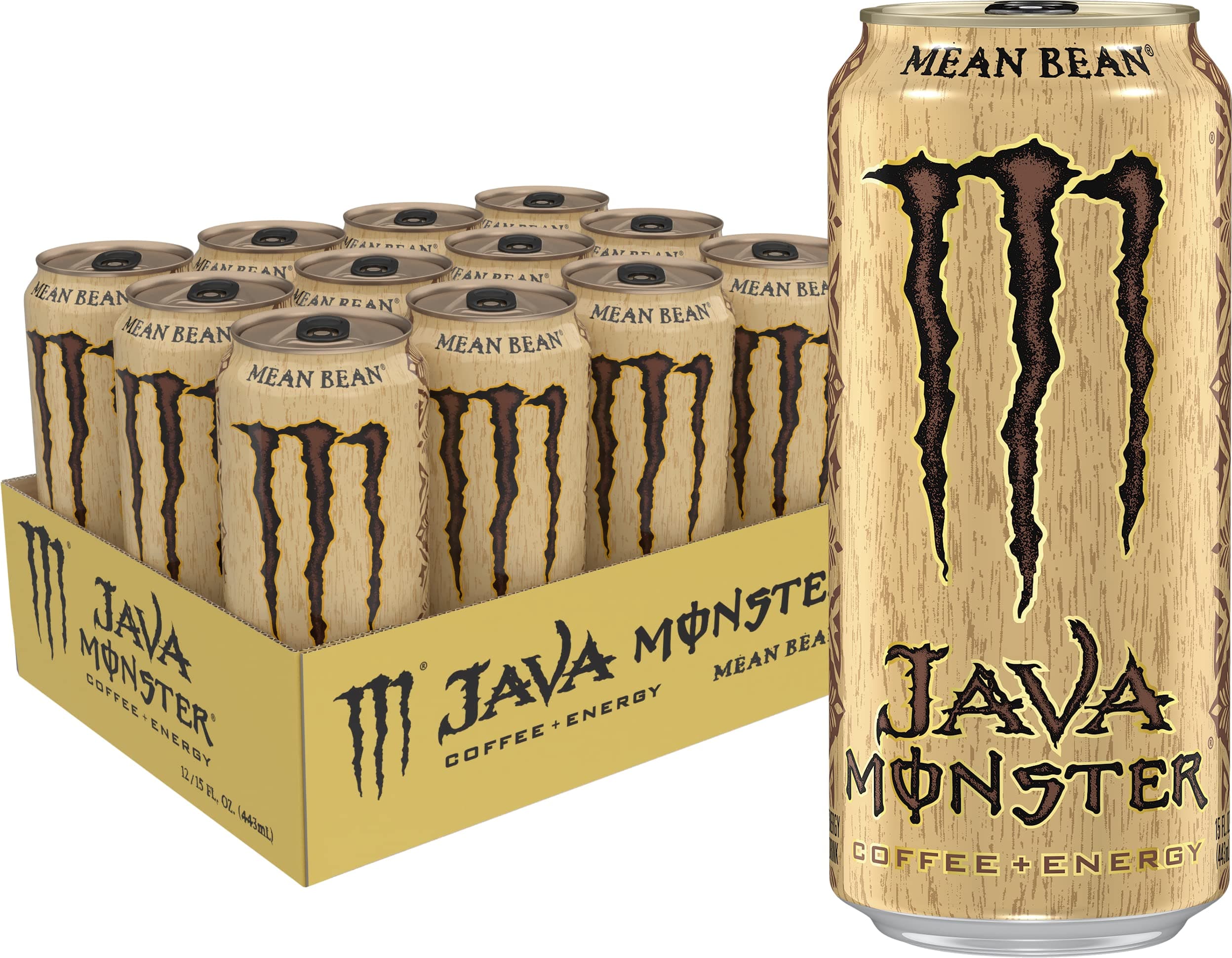 12-Pk 15-Oz Monster Java Monster Coffee + Energy Drink (Mean Bean)