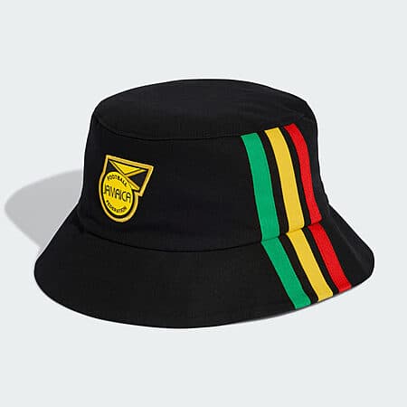 adidas Men's Jamaica 26 Bucket Hat (Black/Bold Gold, M/L)