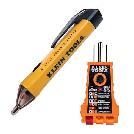 Klein Tools Non-Contact Low Voltage Test Pen + GFCI Outlet Tester