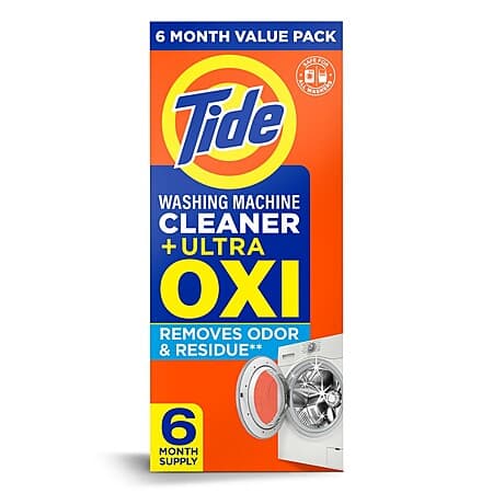 6-Ct Tide Washing Machine Cleaner + Ultra Oxi Powder
