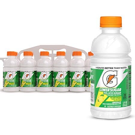 12-Pk 12-Oz Gatorade Lower Sugar Electrolyte Drink (Lemonade)